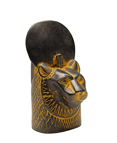 Busto Sekhmet Oro Antiguo - 11,4 cm - Hecho en Egipto