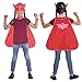 Produktbild amscan 9903735 Kinder Umhang-Set PJ Masks Owlette, Rot, 110-128 cm