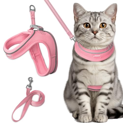Harnais réglable doux et léger pour chat rose : l'excellence ergonomique XXXS - 2