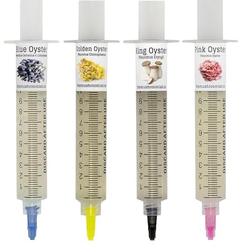 The Mushroom Lab - Oyster Mushroom Liquid Culture Syringes - 4 Pack Cover