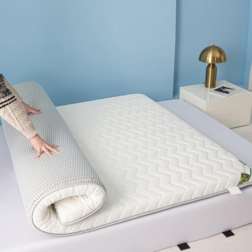 Colchón de futón plegable, diseño enrollable transpirable para dormir en el suelo, habitaciones de invitados, camping y espacios infantiles