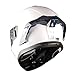 1Storm Motorcycle Full Face Helmet DOT Adults Street Bike Dual Visor Sun Inner Shield with One Extra Clear Shield: Glossy White