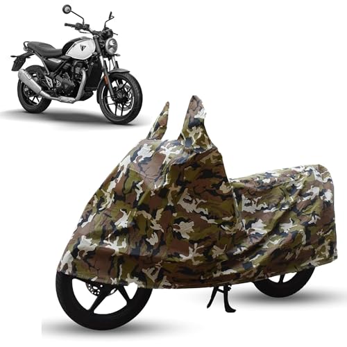 Image of Sulfar Bike Cover for Triumph Speed T4 (350cc, 2026) (Modern Classic) | Waterproof, Dustproof & UV Protected | All Weather Two Wheeler Cover (Army Green) New 2026 Variants