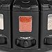 Kitchen Art Select-A-Spice Auto-Measure Pro Carousel 12 Compartments Spice Rack, Black 9.5 x 9.5 x 6.5 inches