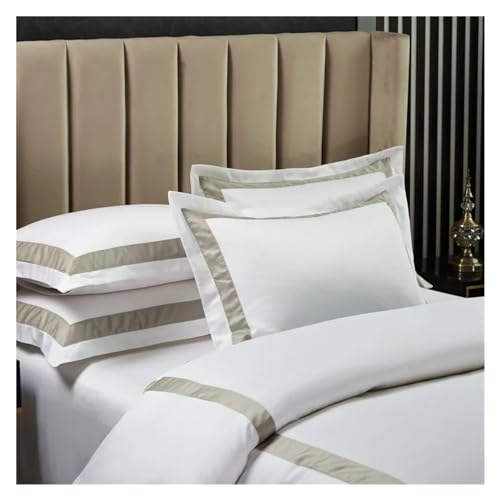 Ensemble de literie anti-plis en coton deluxe blanc 600TC pour un sommeil réparateur