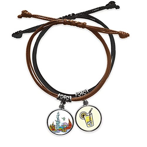 Bracelet Saint-Basile Moscou en corde tressée main et cuir véritable