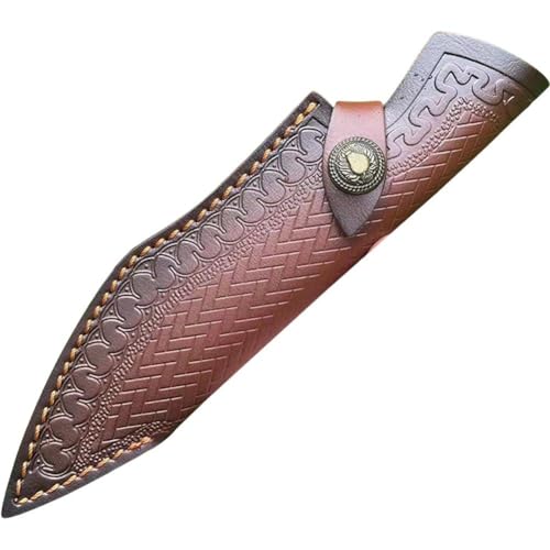 HiyyFloy Funda De Cuero para Cuchillo De Cinturón, Funda De Cuero para Cuchillos De Caza con Cierre a Presión