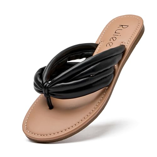 Ruiee Wide Width Wedges Sandals for Women, Summer Platform Espadrille Wedge Heels Wide Feet Braided Ankle Strap Womens Dressy Sandal. 7 X-Wide Black 0903