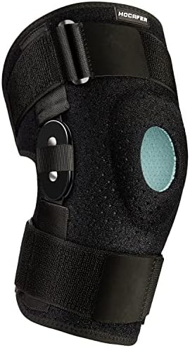 Hocafer Plus Size Knee Brace XL-8XL,Stable Support of The Decompression Knee, Effective Relief of ACL, Arthritis, Tendinitis Pain, Adjustable Compression Band, Suitable for Men and Women (Black,3XL-4XL)