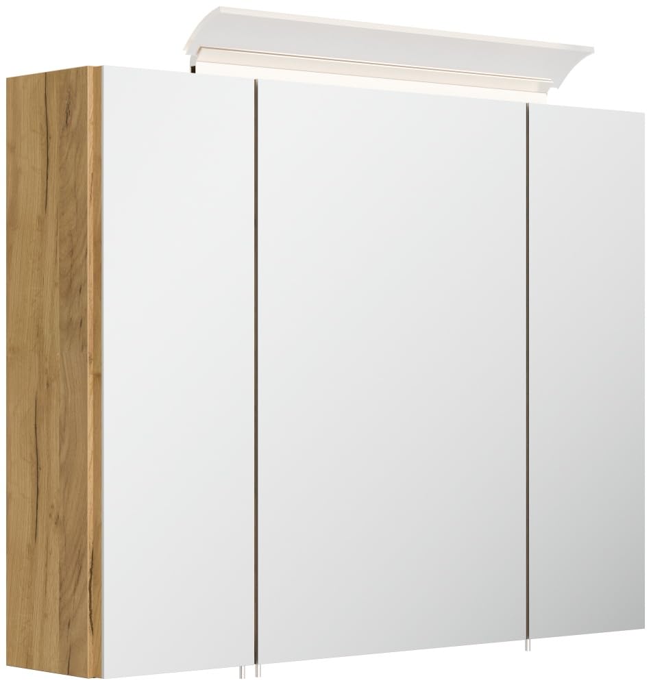 Badmöbelset Taifun 80cm 3tlg mit Spiegelschrank & 3er Boxen Set