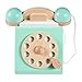 Jouet éducatif de téléphone pour Enfants, téléphone Jouet pour bébé Antique innovant, Jouets de téléphone à Cadran Rotatif en Bois, Imitation de téléphone Fixe, Jeu de Maison de Jouet pour Enfant