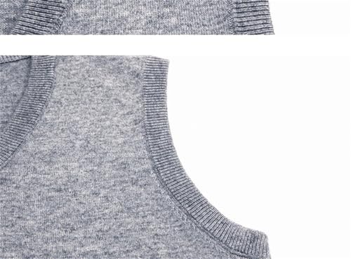 Dcvmvmn Men's Autumn Knitted Vest Pullover Fashion V-Neck Casual All-Match Loose Sleeveless Sweater3