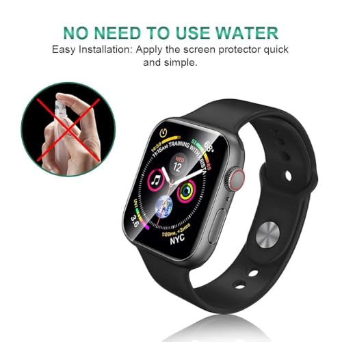 Image of BLACKSHEEP 2 Pack Membrane For Apple Watch Series 1 /2 /3 (38mm) Full Screen Coverage Flexible Watch Screen Protector with Easy Installation Kit