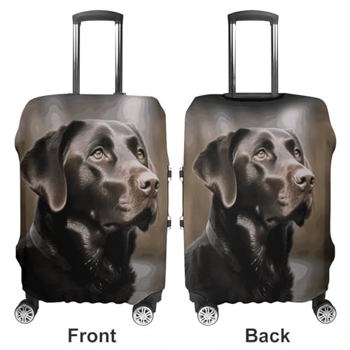 Labrador Retriever Luggage Cover, Washable Elastic Suitcase Cover Protector Fit 18-32 Inch Luggage3