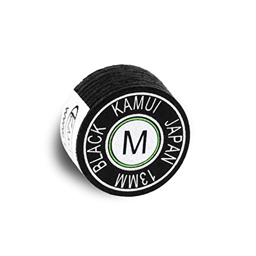 KAMUI Black Laminated Pool Cue Tip procédé multicouche noir pour maximiser l'accroche du blanc