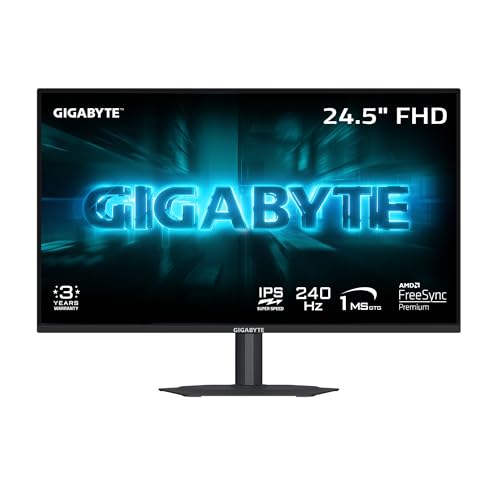 Image of GIGABYTE - G25F2A - 24.5 inch SuperSpeed IPS Gaming Monitor - FHD 1920x1080-240Hz - 1ms GTG - AMD FreeSync Premium - HDMI, DP - Height and Tilt Adjustable - Black