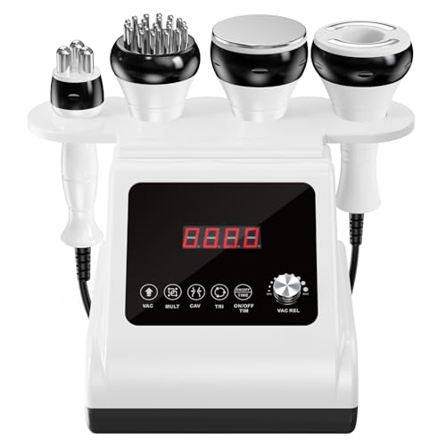 Qewher Radiofréquence Visage, 4 EN 1 Appareil Anti Cellulite 40K Lipocavitation Radiofrequence Visage et Corps Amincissants et Raffermissants Appareil Minceur