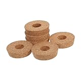 DOITOOL 6 Stück Teiliges Korkdeckel mit Loch für Glas pflanzgefäße und Hydrokulturvasen Stabiler Korkstopfen Dekorativ und Langlebig Geeignet für DIY terrarien und Pflanzentöpfe