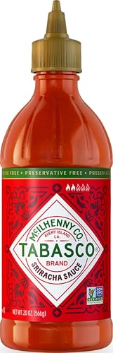 TABASCO Brand Sriracha Sauce, Medium, Squeeze Bottle 20 Fl Oz (Pack of 6)