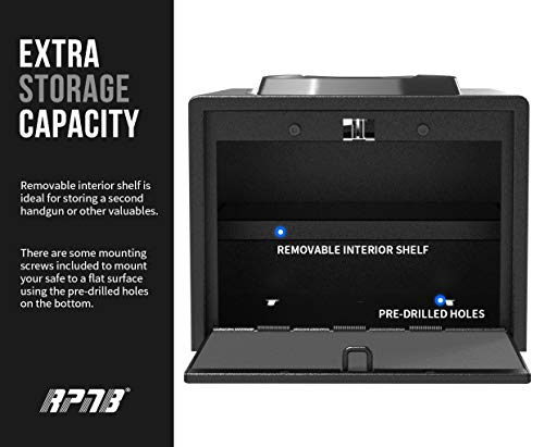 RPNB Gun Security Safe, Quick-Access Firearm Safety Device with Biometric Fingerprint & Digital Key Pad - Thumbnail 2