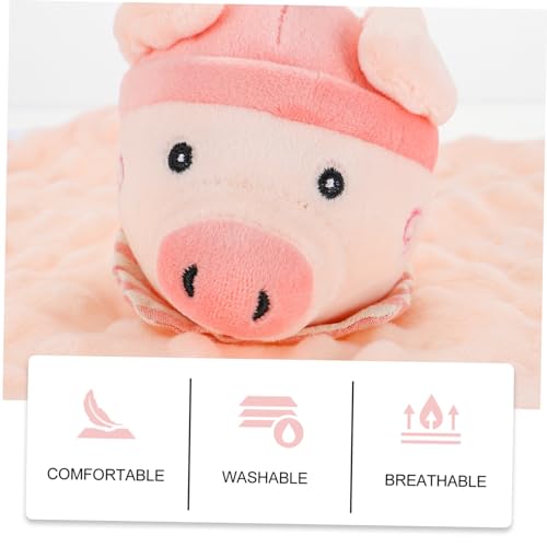 Milisten Comfort Towel Soothing Animal Shaped Pacifier Toy Newborn Saliva Towel for Sleep Gentle Touch Safe Material Boy Girl Toddlers3