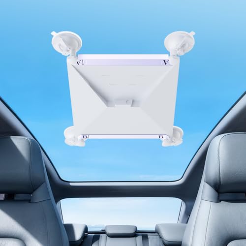 Starlink Mini Car Mount, Starlink Mini Accessories for Car Windows & Sunroofs, Secure Mounting Kit with 2 Spare Cups & Anti-Slip Pad,All-Weather Stability for RVs, Trucks & Boats(White)