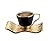 DEMMEX 18 Pieces Stunning Espresso Turkish Coffee Cups with Metal Holders and Saucers Set for 6, 2.6 Ounces