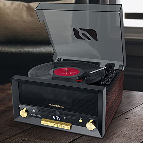 Système Chaîne HiFi – Muse MT-112W – CD 20W Vintage avec Platine Vinyle – CD/FM/USB/AUX – 33/45/78 Tours – Lumière OVNI - Les Beatles, Paul McCartney, John Lennon, RIngo Starr, George Harrison Système Chaîne HiFi - Muse MT-112W - CD 20W Vintage avec Platine Vinyle - CD/FM/USB/AUX - 33/45/78 Tours - Lumière OVNI – Image 3