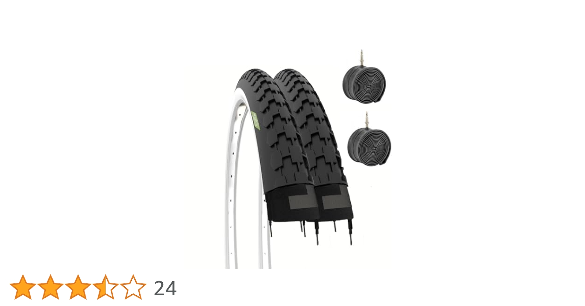 2 Pneus 26 X 1 1/2 + Chambres - Vélo Hollandais Vintage - Caoutchouc Noir - Jante 584 Mm