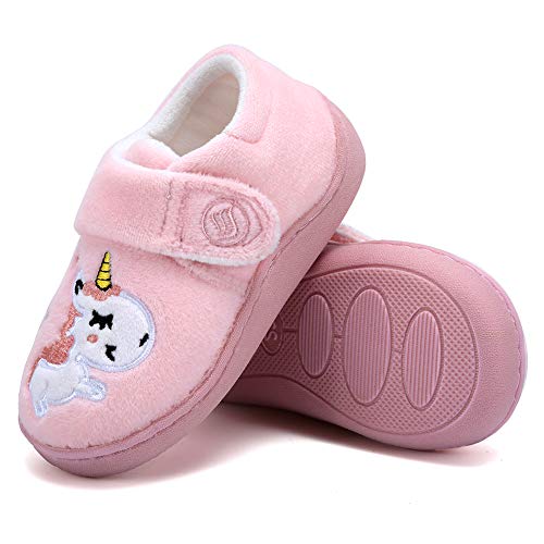 Toddler Slippers Boys Girls Socks Lightweight Comfort Slip on Kids Indoor Warm Home Shoes U720TMT02-Unicorn-22