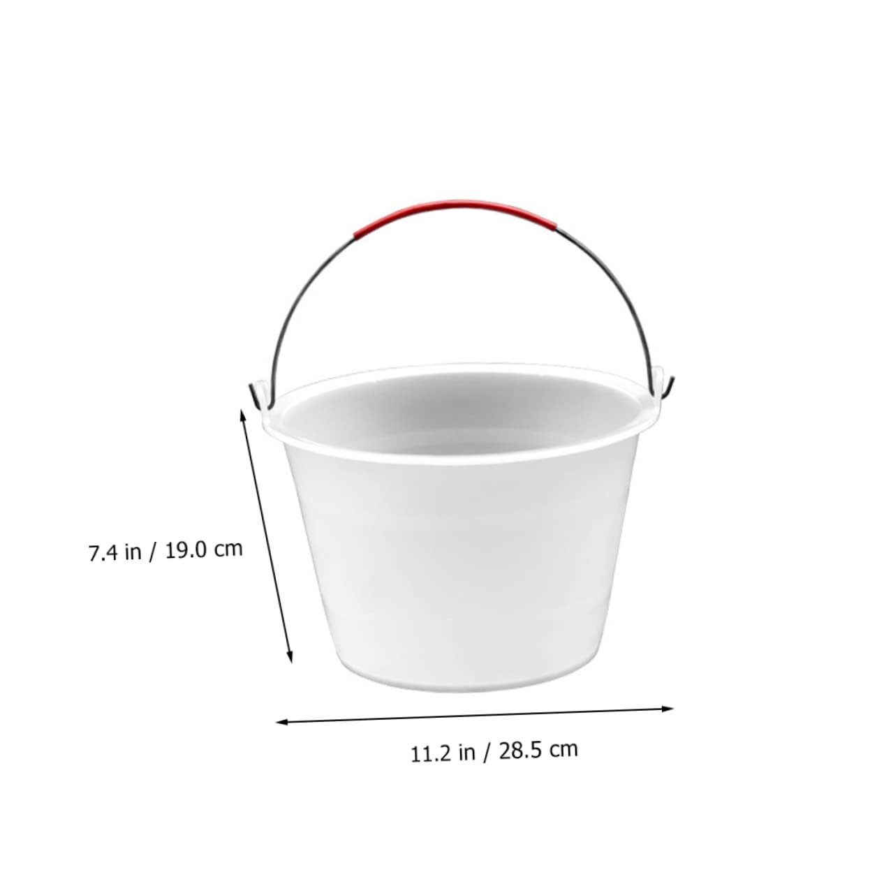 jojofuny 2 Secchi in Plastica Bianca per Cemento, Manici, Design Multifunzione per Cantieri, Secchio Resistente per Edilizia