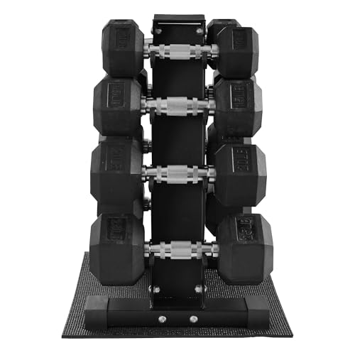 BalanceFrom Rubber Coated Hex Dumbbell Weight Set with Storage Rack Review