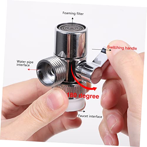 Cabilock Faucet Adapter 1 in 2 Out Washing Machine Hose Splitter Faucet Diverter Valve for Sink Shower Dishwasher Connection Water Line Splitter 2.36 in by Cabilock - Used condition - Image 2