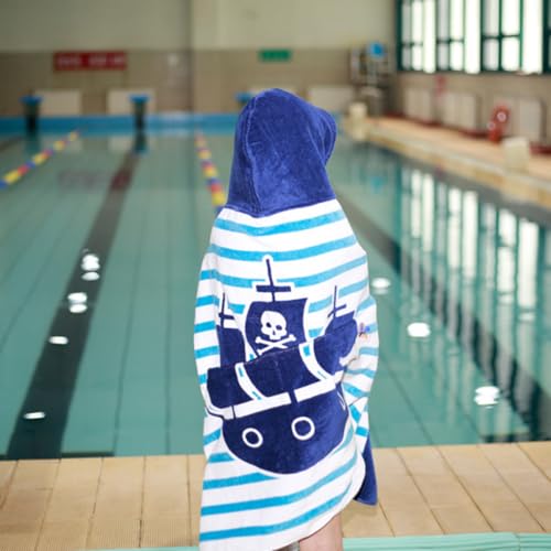 Toalla capucha algodón grande infantil absorbente de dibujos animados 4