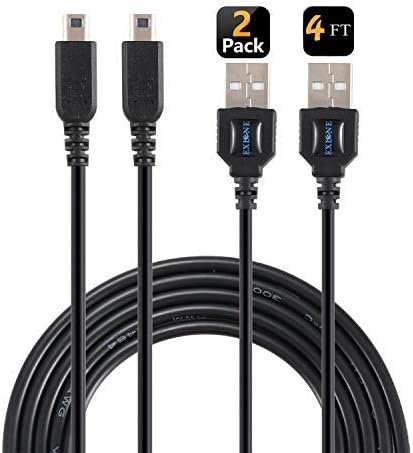 EXLENE 3DS Charger Cable(2 Pack), 3DS USB Charger Cable [Play While Charging ] for Nintendo 3DS, New 3DS XL, 2DS, 2DS XL LL, DSi, DSi XL(Black,1.2m/4ft)