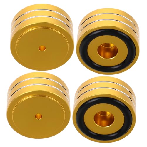 GAROZATION 4 Sets Speaker Feet Pads with Non Slip Rings 40mm x 20mm Speaker Protector for Enhanced Stability and Vibration Isolation