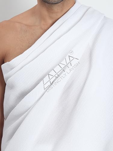 Honeycomb Weave Ihram for Men – 100% Cotton, Breathable, Quick Dry, Lightweight – Hajj & Umrah - Image 6