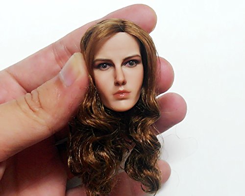 Tête femelle 1/6 cheveux longs bouclés avec sculpture haute fidélité