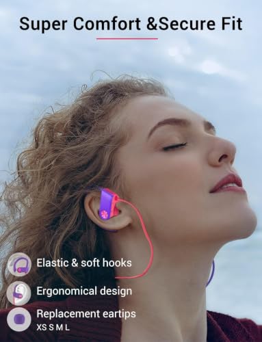 Image of Bluetooth Headphones, Bluetooth 5.3 IPX7 Waterproof Wireless Sports Earbuds for Workout Gym, 16 Hrs Playtime Running Headphones with Noise Cancelling Mic, HiFi Bass Stereo in-Ear Earphones