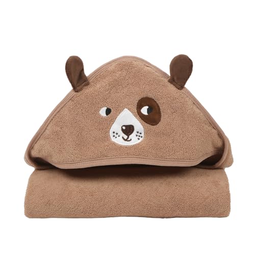 Toalla con Capucha para Bebé Algodón Regalo para Bebé 90 × 90 cm Toalla para Bebe Personalizada con Nombre Absorbente y Suave Envoltorio para Recién Nacidos Capa de Baño para Bebe (Perro)