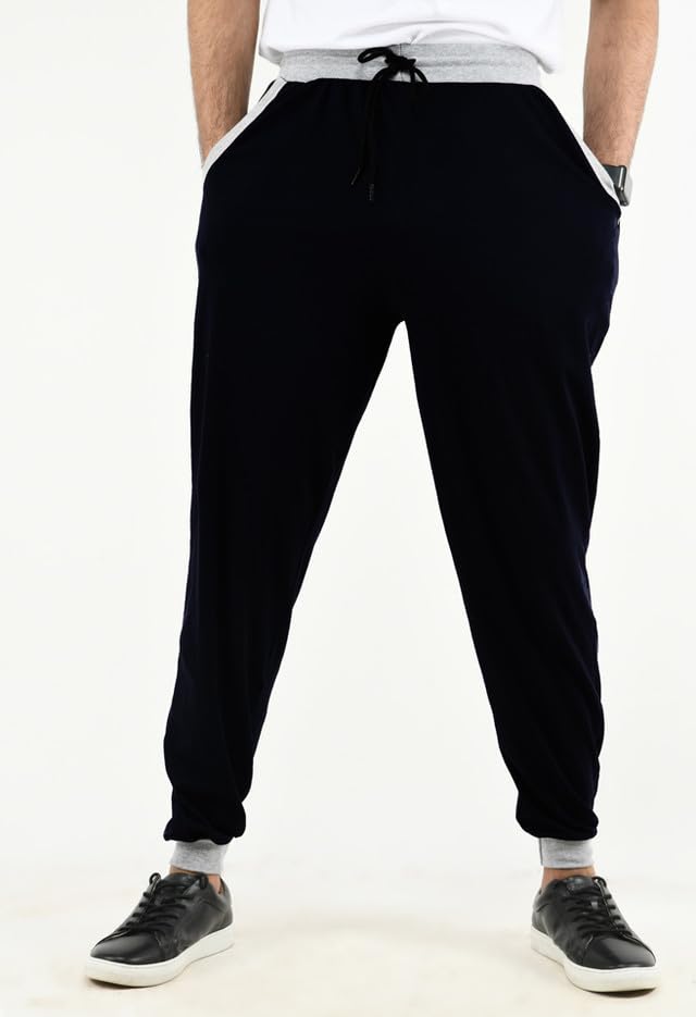 Mens Cotton Solid Stylish Lower Trackpants (Pack of 1) Black-image-45