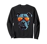 staffordshire bull terrier testa di cane divertente ritratto elegante felpa
