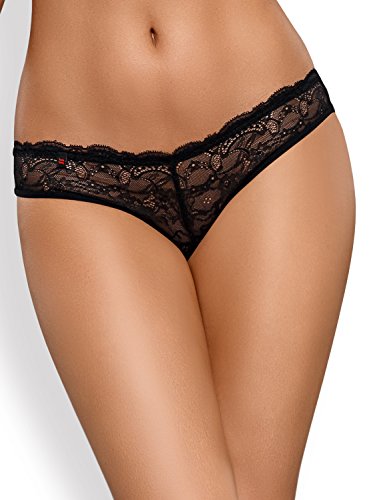 Obsessive Spitzen-Höschen mit elastischen Ornamenten auf dem Gesäß Größe L/XL