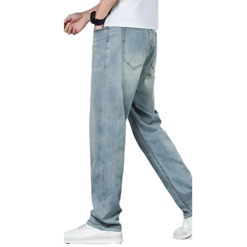 Street Wide-Leg Pants Baggy Jeans Baggy Jeans Straight Leg Jeans(42)4