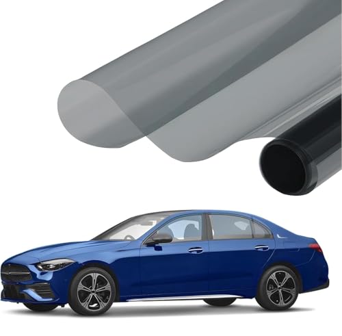 Image of WALLMATE Car Window Film 35% VLT Blocks 99% UV & IR Rays, Privacy Film Heat Resistant Scratch Resistant Sun Shade Auto Film Roll (70% Charcoal Black, 20x240 Inch)