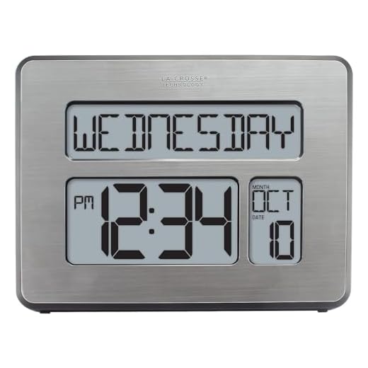 La Crosse Technology Atomic Wall/Table Clock, Metal, 7.5-inch H x 9.75-inch W x 1-inch D (C86279)