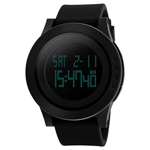 Qingmei SKMEI SK1142 ragazzi Unisex per sport Outdoor Jelly Perfect Circle-Orologio analogico, digitale, impermeabile nero