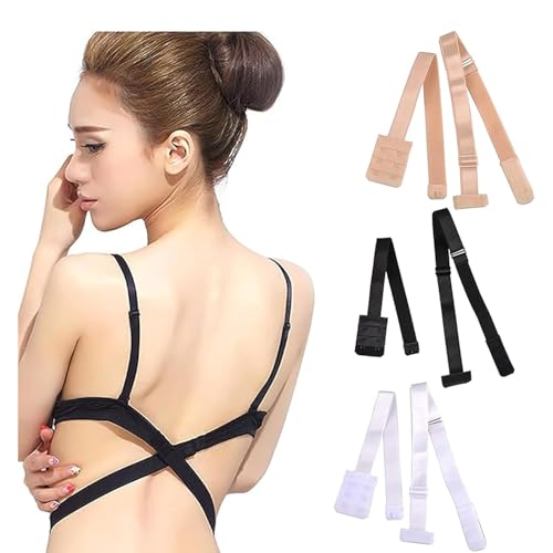 YANGWEN Extensions de Soutien-Gorge, 6 Pcs Bretelles de Soutien-Gorge Dos Bas Bretelles de Soutien-Gorge Dos Bas Réglable Extensions pour Femmes Dames Filles de Mariée
