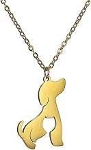 TEAMER Acier Inoxydable Chien Chat Cheval Renard Pet Animal Pendentif Mignon Collier Chaîne Bijoux Pour Femmes