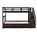 Harper & Bright Designs Twin Over Twin Bunk Bed with Stairs and Drawers, Solid Wood Stairway Bunk Bed with Storage for Kids Teens Adults, Bedroom, Dorm (Espresso)